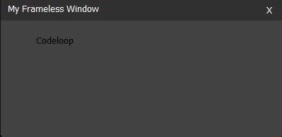 How To Create Frameless Window In PyQt5