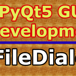PyQt5 QFileDialog Browsing An Image