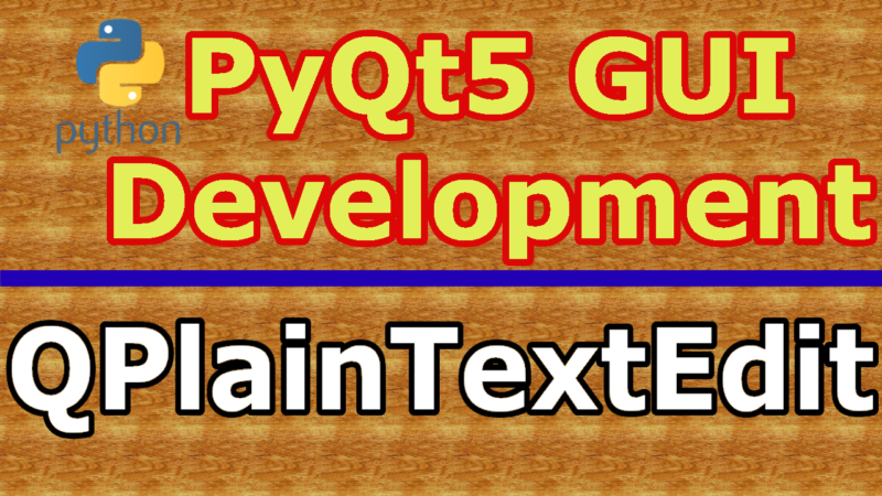 PyQt5 QPalinTextEdit