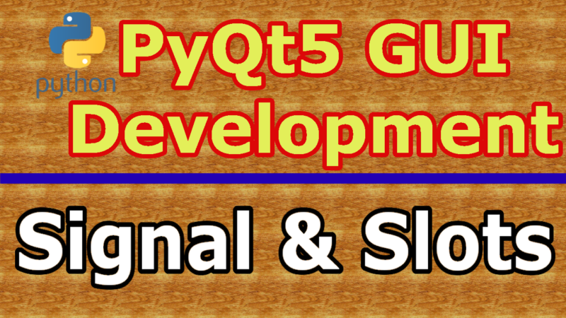PyQt5 Tutorial