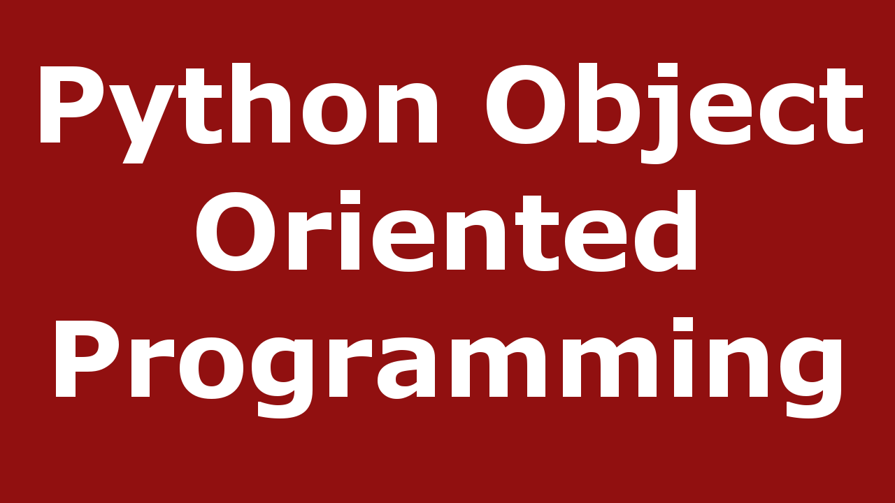 Python OOP Tutorial