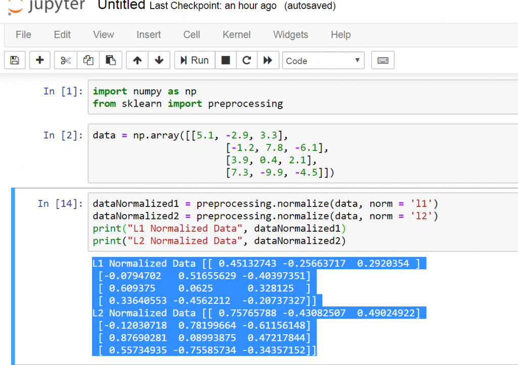 Python Machine Learing Data Normalized