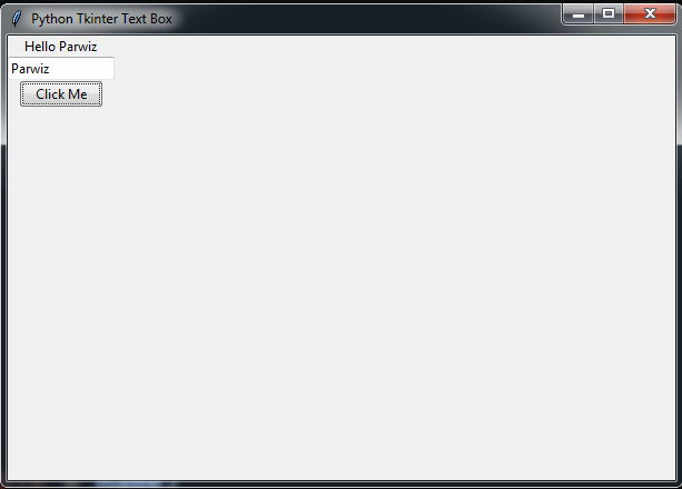 TKinter TextBox Example