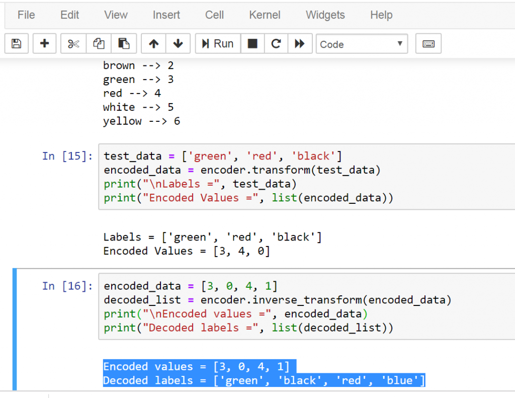 Python Machine Learning Decoded Values