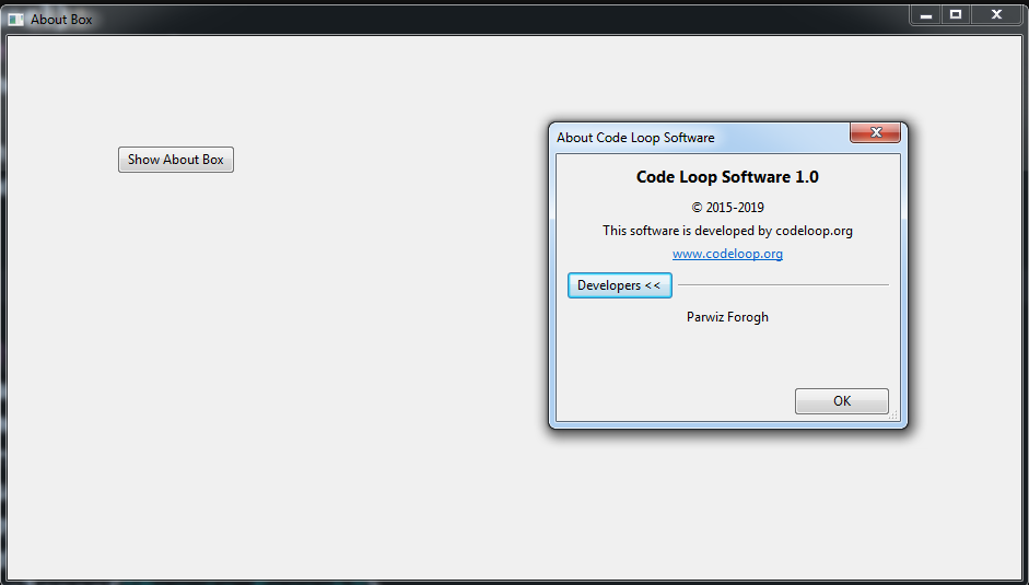 Python GUI AboutBox Dialog in wxPython