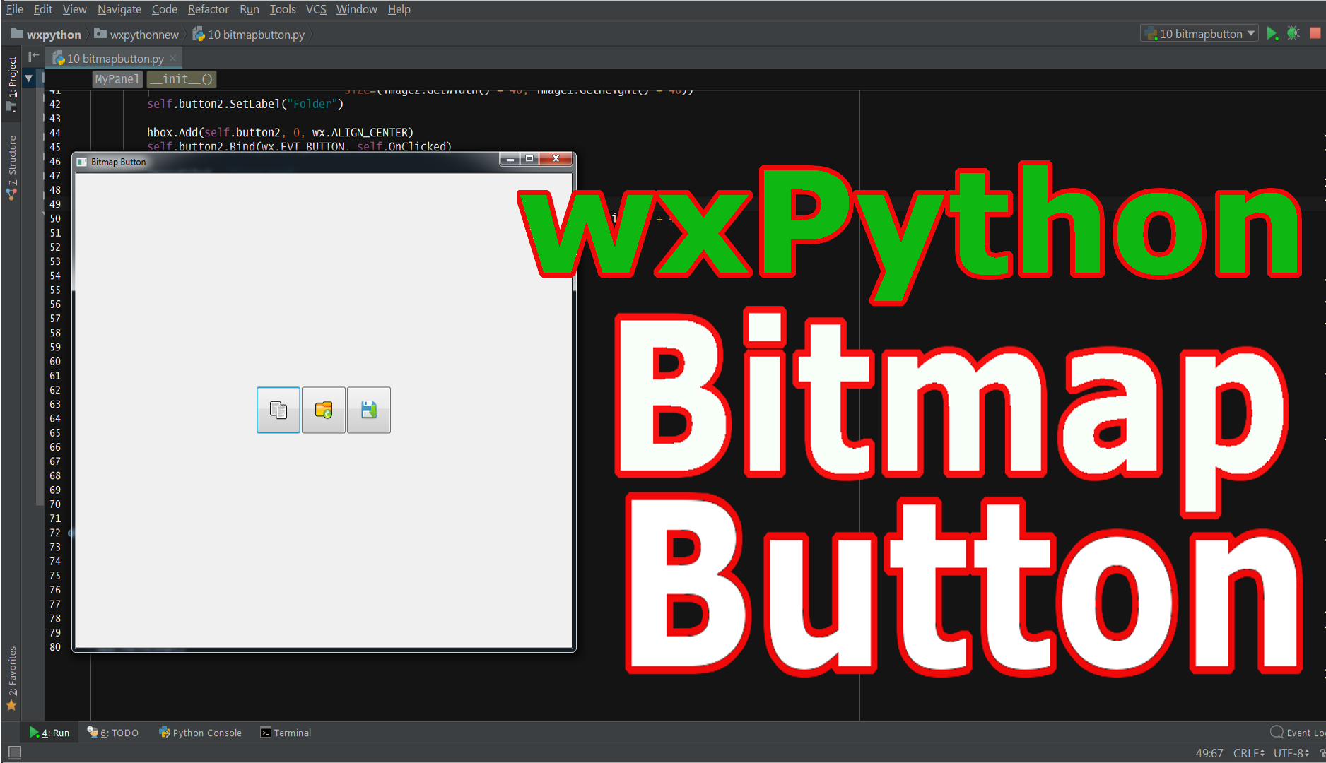 wxPython Bitmap Button