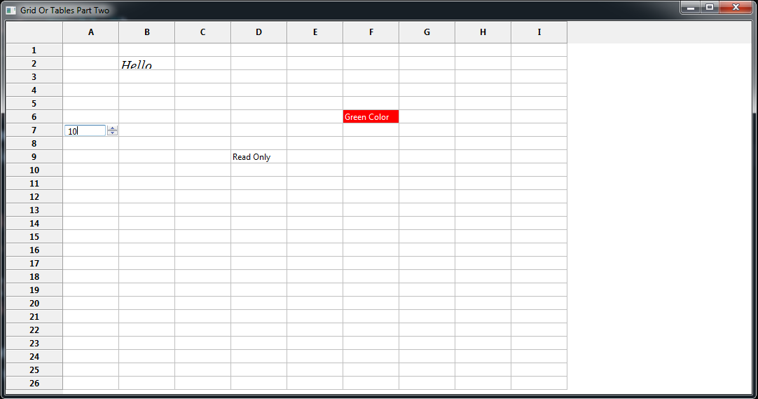 Python GUI Customizing Table in wxPython