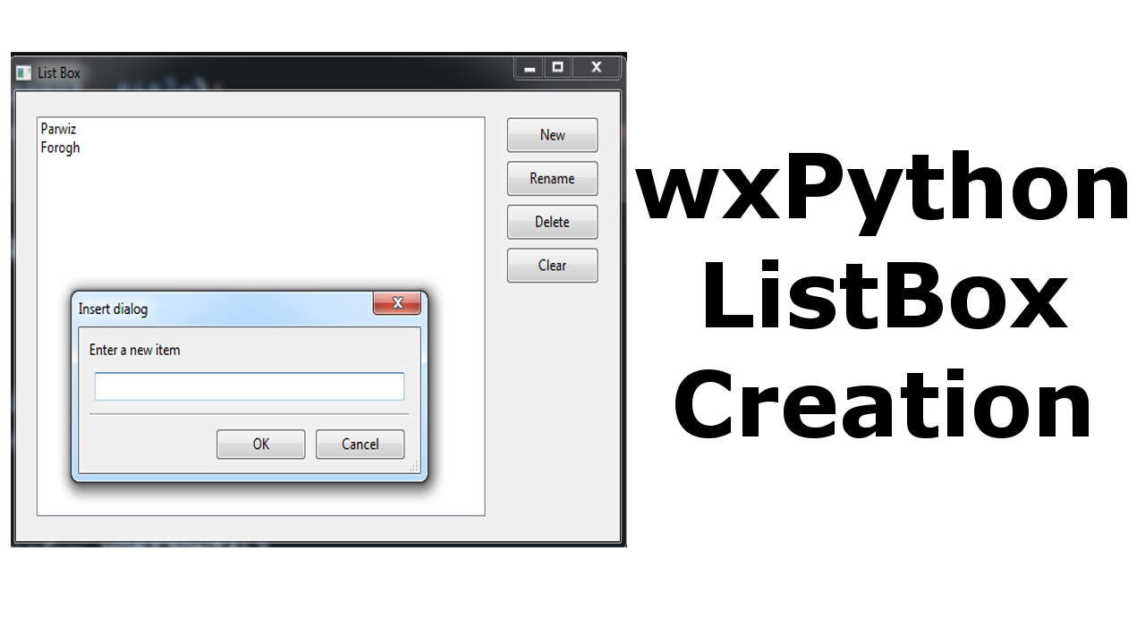 ListBox Creation in Python