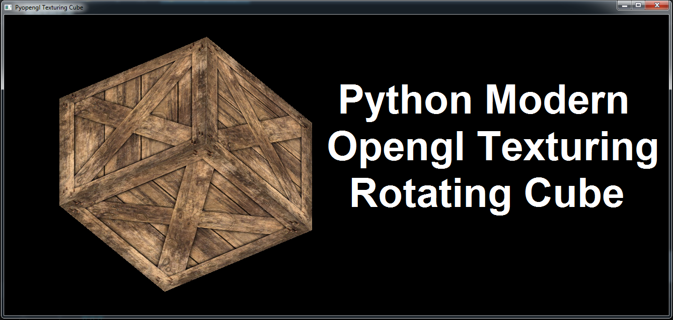 Pyopengl Texturing Rotating Cube