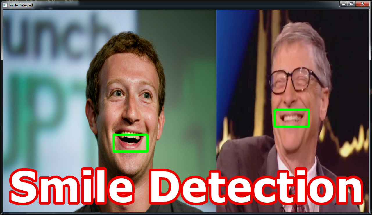 OpenCV Smile Detection HaarCascade Classifier