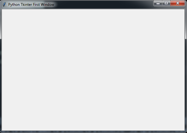 Python TKinter Window Example