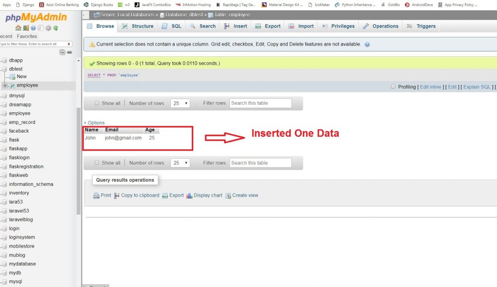 Python Mysql Database