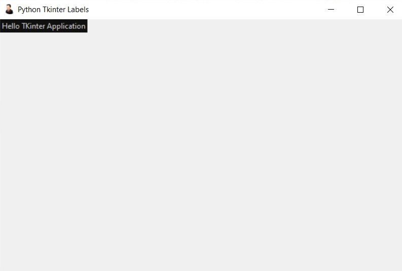 How To Create Labels In Python TKinter