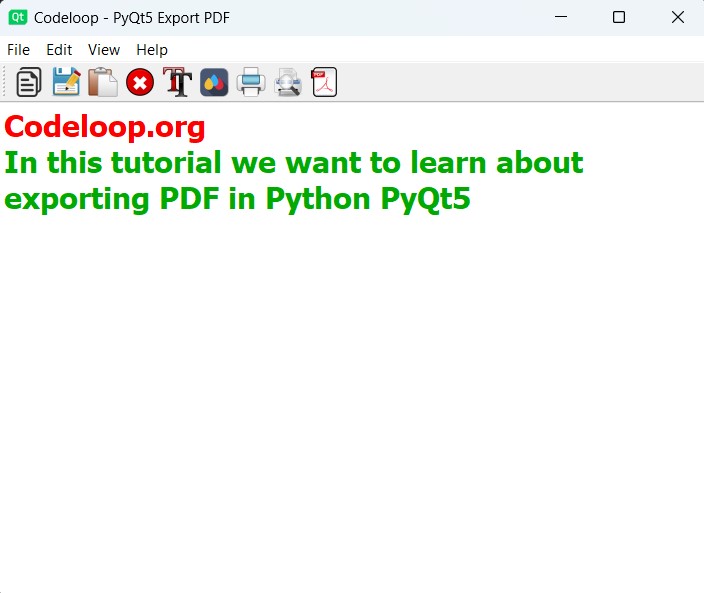 How To Export File As PDF In PyQt5