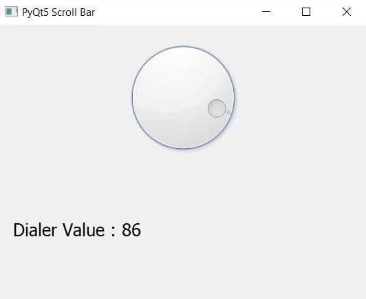 PyQt5 QDial Example With valueChanged Signal