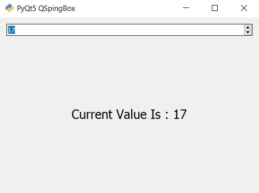 How To Create QSpinBox In PyQt5