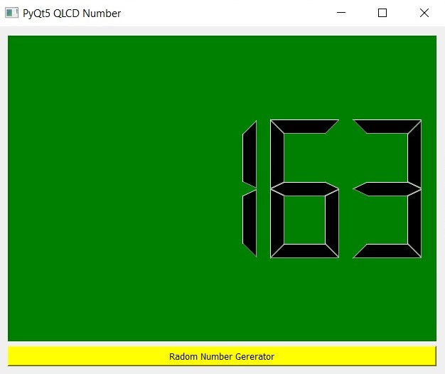 PyQt5 Random Generator Application With QLCDNumber