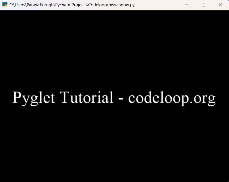 Python Pyglet Introduction Creating First Window