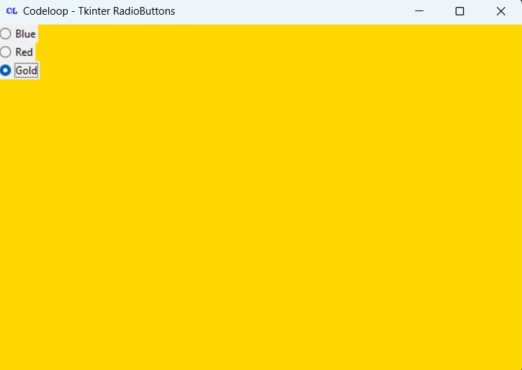 How To Create RadioButton In TKinter Python