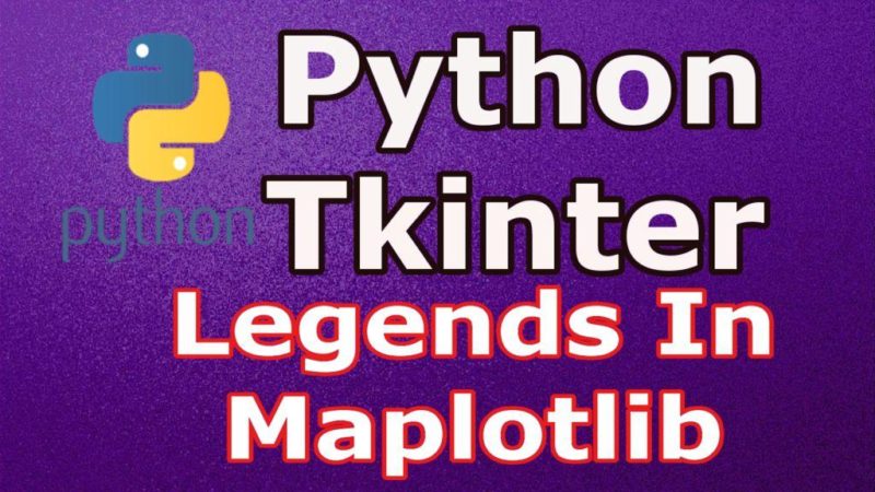 How To Add Legends In TKinter Matplotlib Window