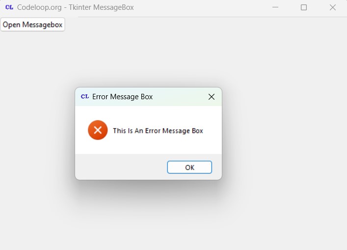 How To Create MessageBox In Python TKinter