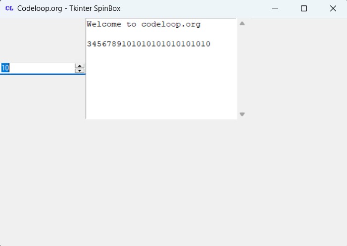 How to Create SpinBox in Python TKinter