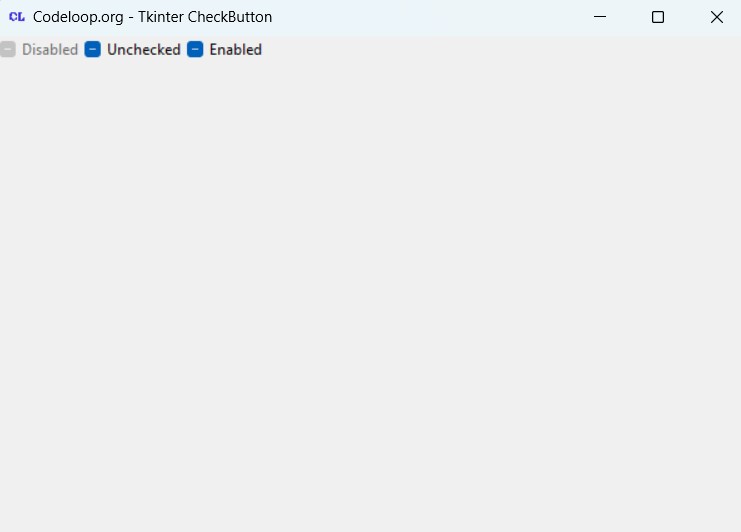 How to Create CheckButton in TKinter Python