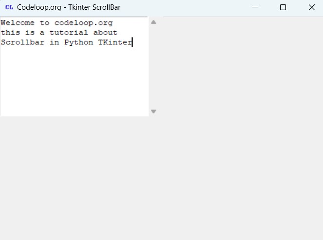 How To Create ScrollTextArea In TKinter Python