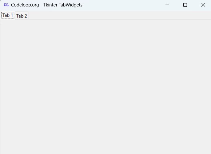 How To Create TabWidgets In Python TKinter