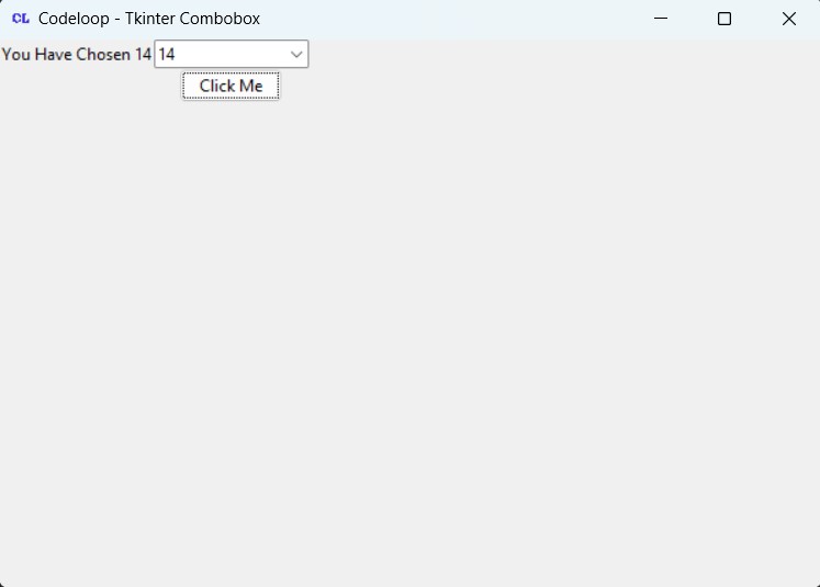 TKinter Tutorial - TKinter ComboBox