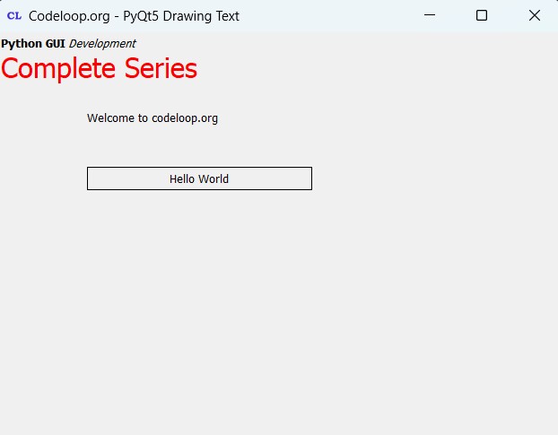 How to Draw Texts in PyQt5