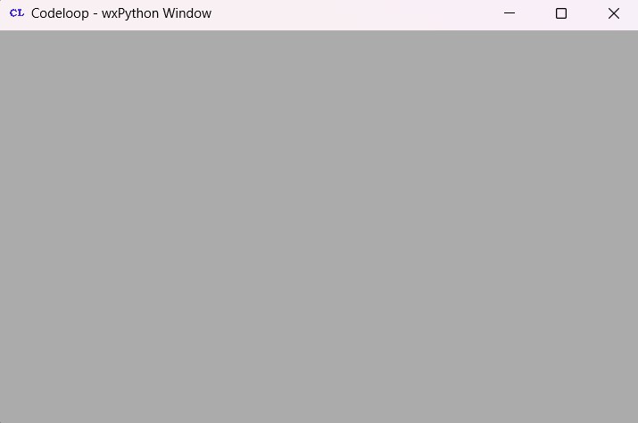 Python GUI Creating Window with wxPython