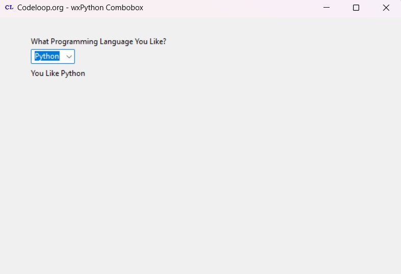 Python GUI ComboBox in wxPython