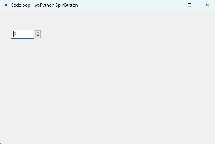 How to Create SpinButton in wxPython