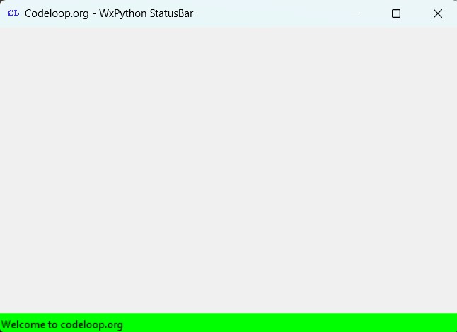 How to Create StatusBar in wxPython