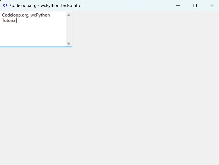 How to Create TextControl in wxPython