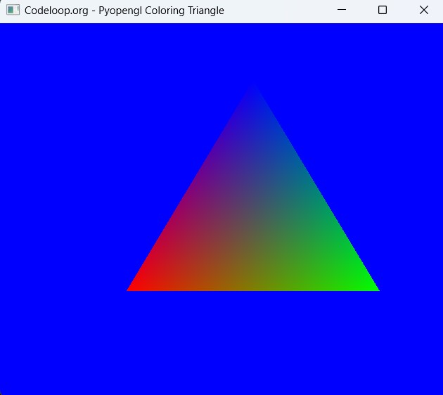 Python Modern Opengl Coloring Triangle