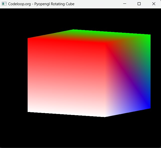 Python Modern Opengl Rotating The Cube