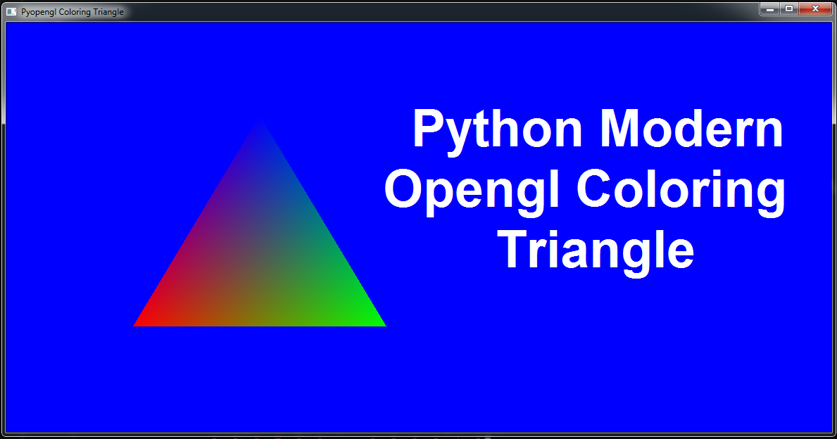 Pyopengl Coloring Triangle