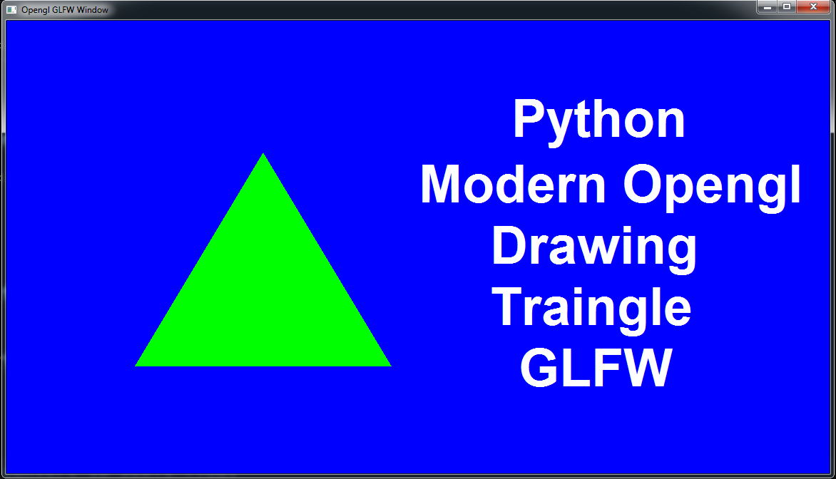 PyOpengl Drawing Triangle In Python
