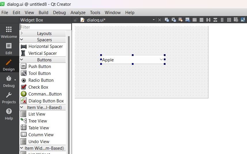 Qt5 ComboBox Example