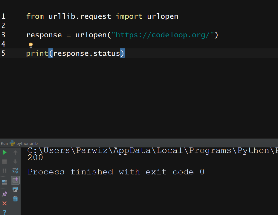 Python Urllib Status Code