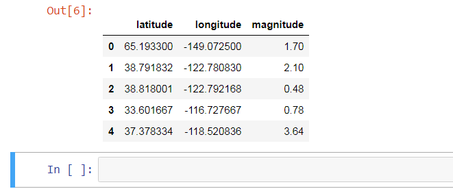 Google Map Earthquake Data