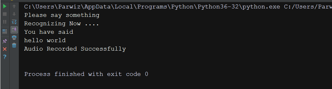 Python Speech To Text Converter