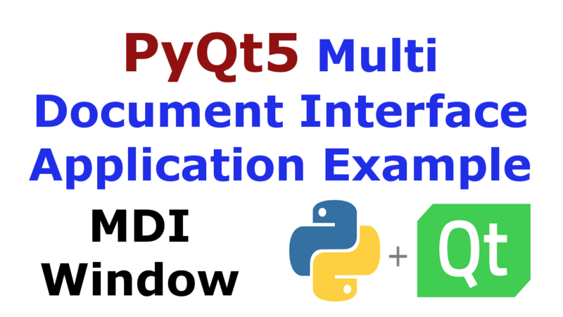 PyQt5 MDI Window Example
