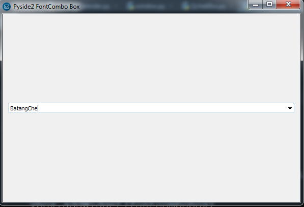 How to Create FontComboBox in Pyside2