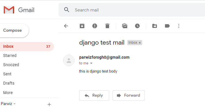 Django How to Send Email to Gmail Account