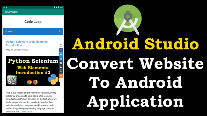 Android Convert Website To Application