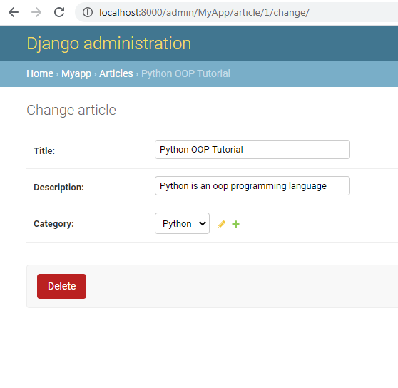 Django Models Many-to-One Relationship 