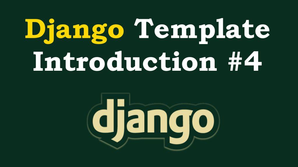 Django Template Introduction